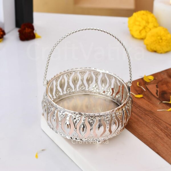 Gift Silver Plated Decorative Baskets for Gifts - Gift