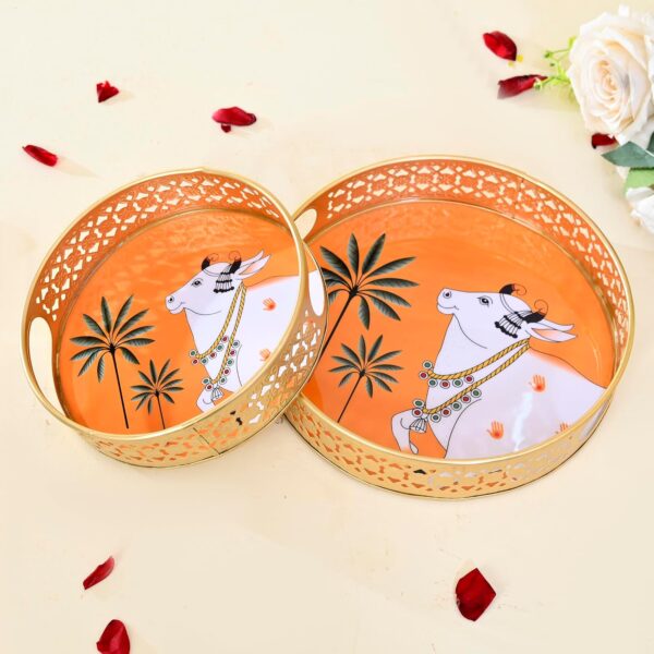 Pichwai Tray for Home Diwali Decorations