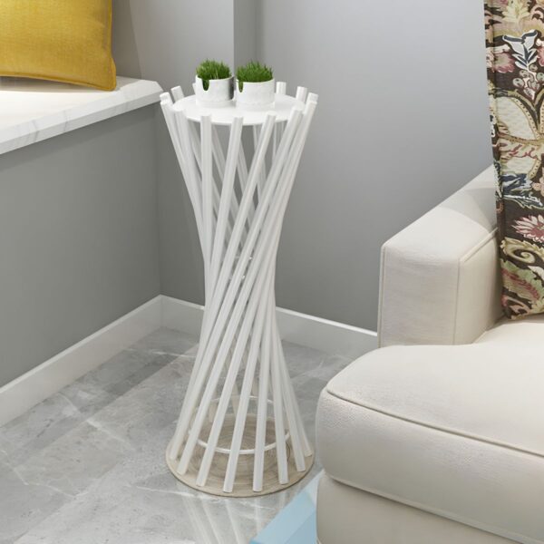 Round Metal Frame 1-Tier Plant Table - Sleek and Modern Design