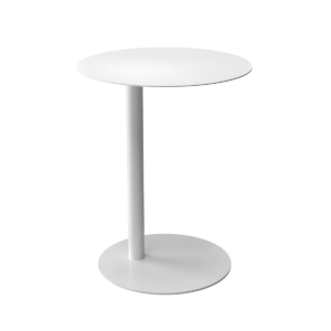 Nordic colorful round metal C-shaped side table with a sleek Scandinavian design (Copy)