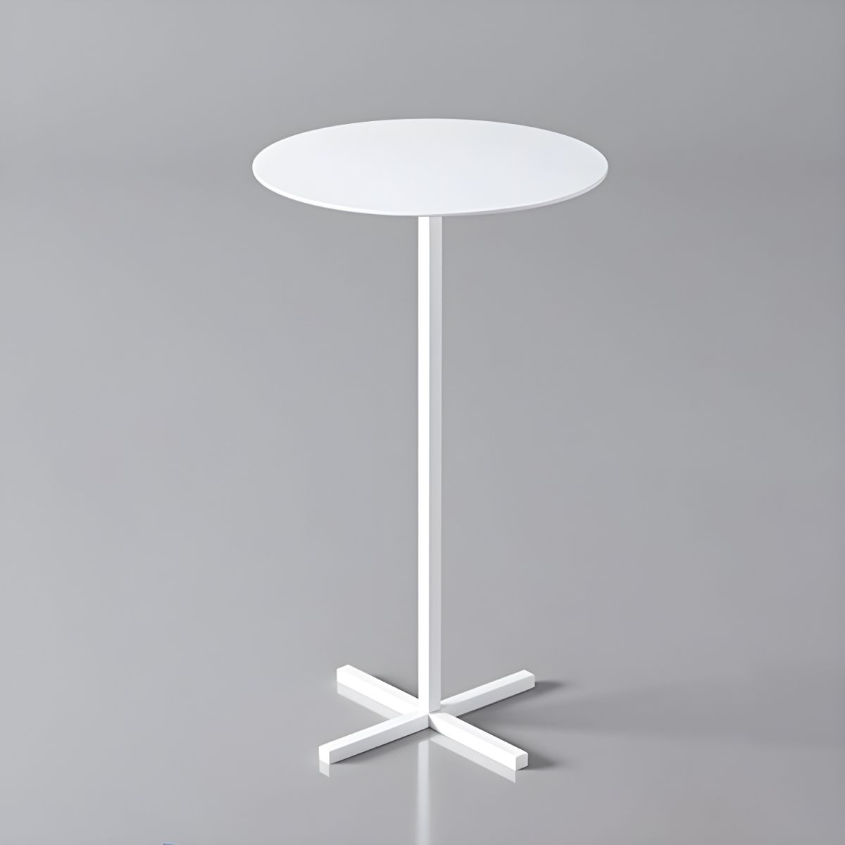 Scandinavian round metal side table with plinth base, standard height, no wear - 1 Black L 40 x W 40 x H 6